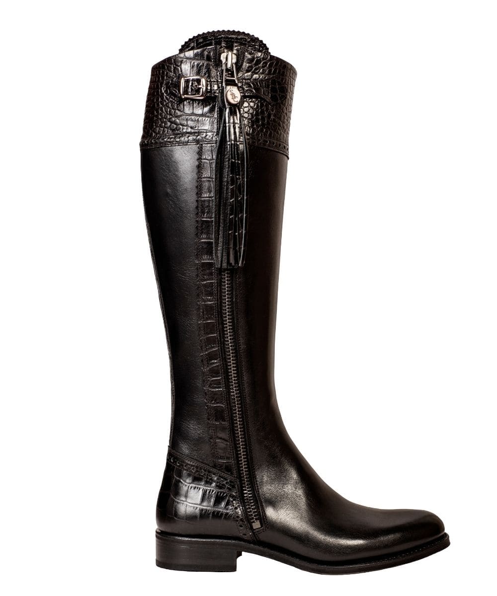 Black and brown riding boots hotsell