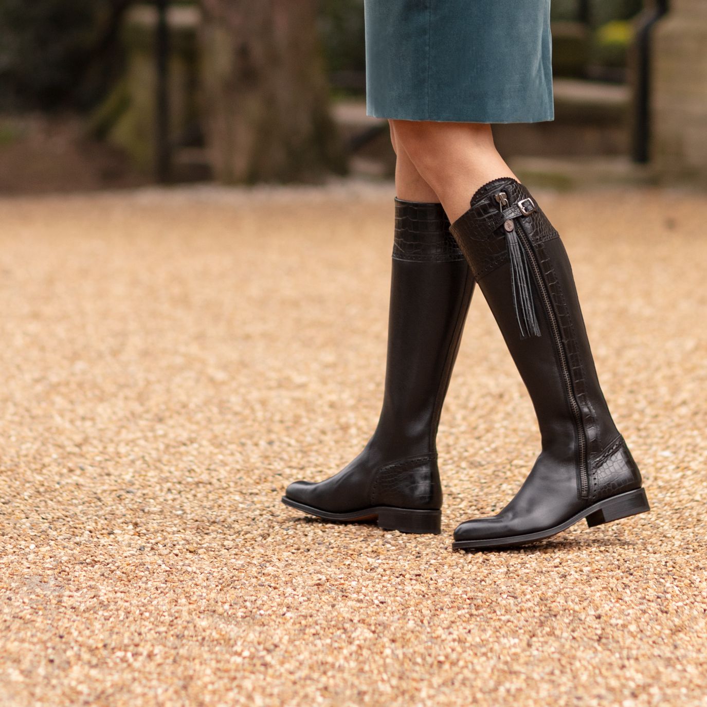 Riding boots black leather hotsell