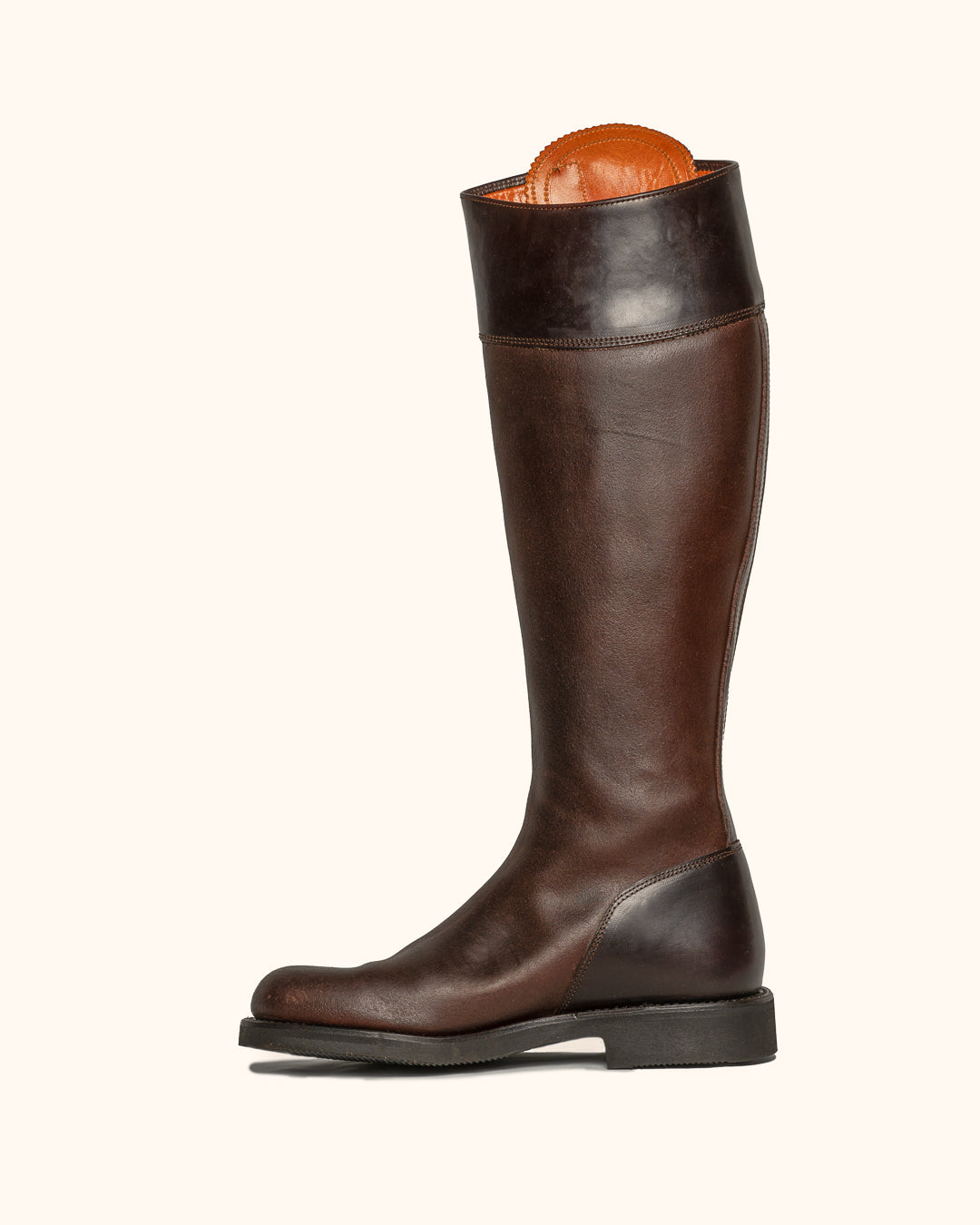 Black and brown leather riding boots hotsell