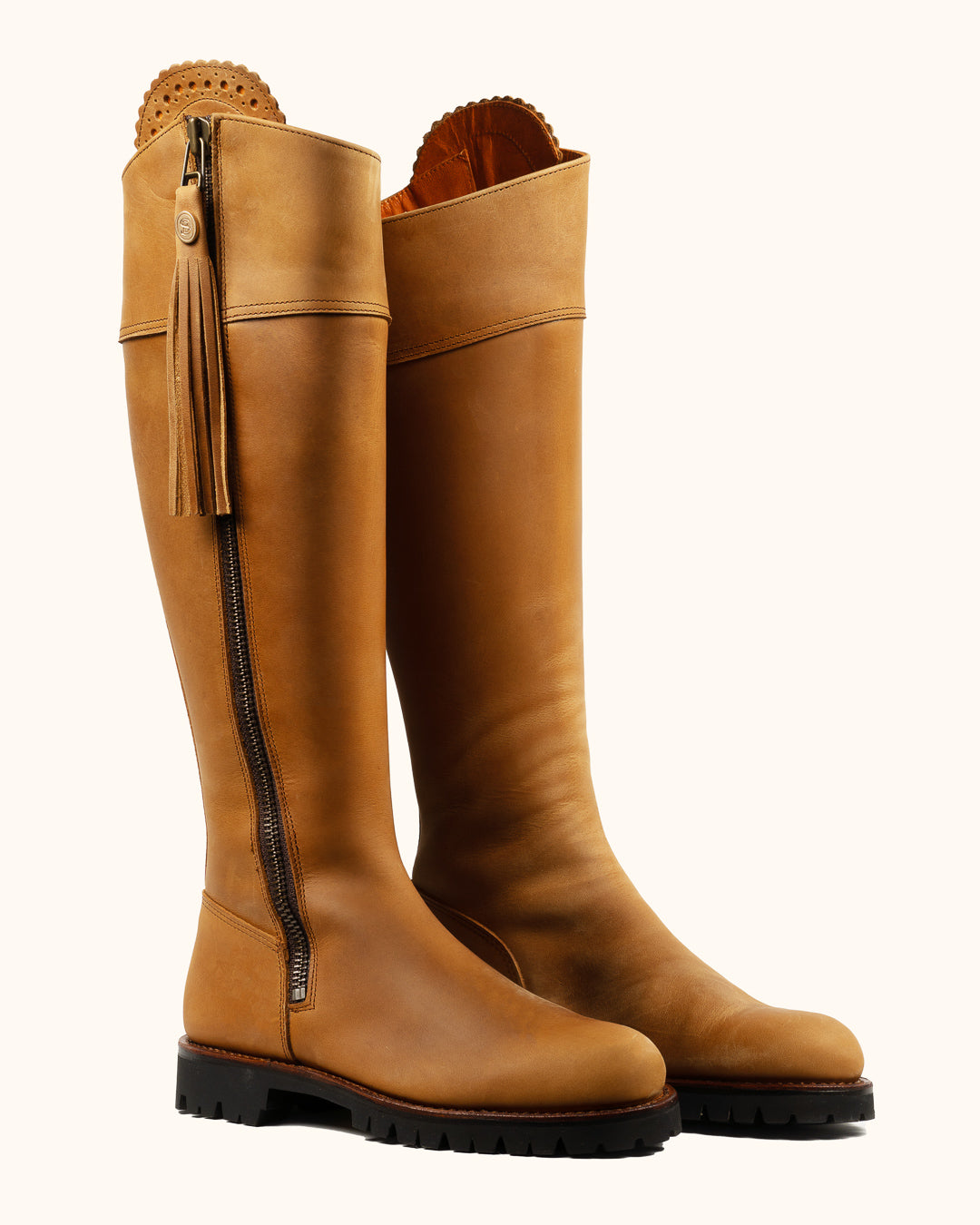 Cascada Waterproof Boot Tread Sole Tan The Spanish Boot Company