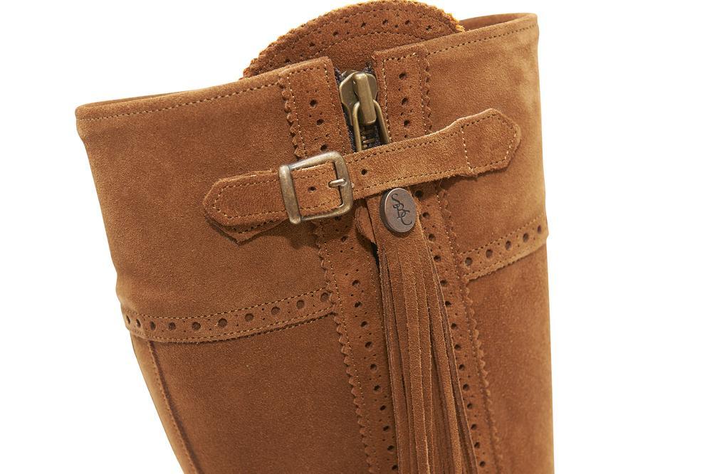 The Spanish Boot Company Leather boots Spanish Riding Boots  Camel SUEDE (leather sole) WIDE FIT